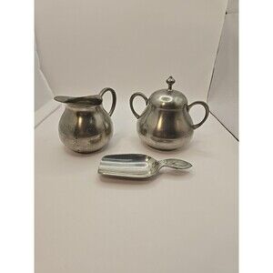 Vintage Royal HOLLAND Pewter Sugar, Creamer And Sugar Server